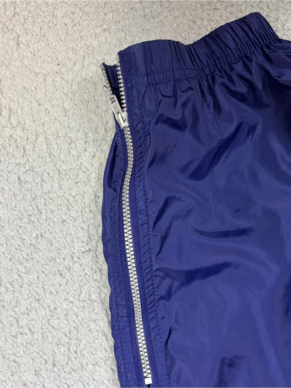 Vintage Y2K Nike Joggers Pants XLT Tall Blue Baggy Sweatpants Ankle Zips